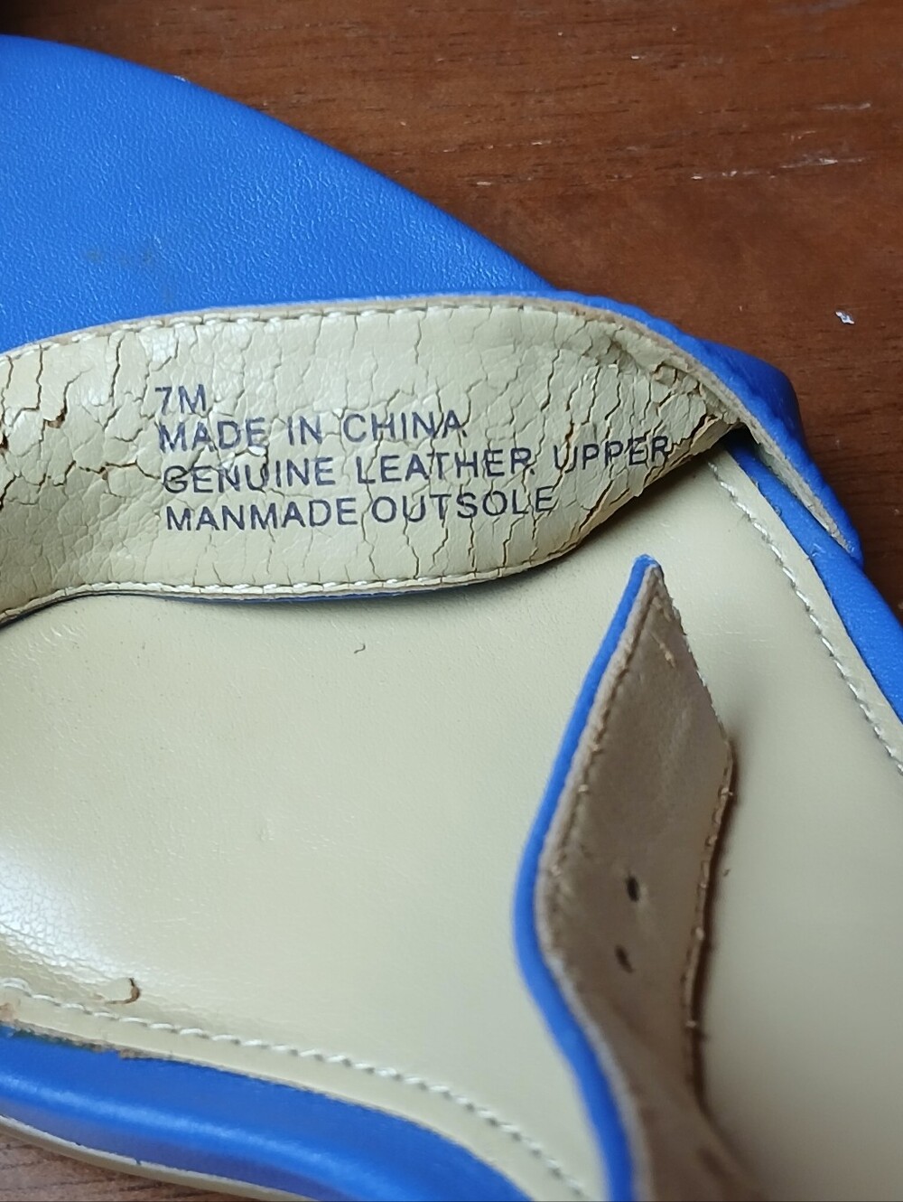 TALBOTS Blue Ankle-Strap Leather Sandals - Picture 13 of 14